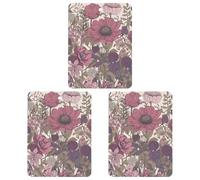 3-Pack Car Air Freshener Cards Double Sided Hanging Purple Floral Pattern Air Freshener Scented Cards for Car, Room, Bathroom | Long-Lasting Fragrance, Black-style
