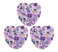 3-Pack Car Air Freshener Cards Double Sided Hanging Purple Flower Style Air Freshener Scented Cards for Car, Room, Bathroom | Long-Lasting Fragrance, White-style
