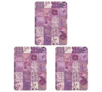 3-Pack Car Air Freshener Cards Double Sided Hanging Purple Flowers Collage Air Freshener Scented Cards for Car, Room, Bathroom | Long-Lasting Fragrance, White-style