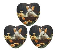 3-Pack Car Air Freshener Cards Double Sided Hanging Rabbit And Flower Air Freshener Scented Cards for Car, Room, Bathroom | Long-Lasting Fragrance, Gray-style