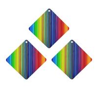 3-Pack Car Air Freshener Cards Double Sided Hanging Rainbow Striped Air Freshener Scented Cards for Car, Room, Bathroom | Long-Lasting Fragrance, Gray-style