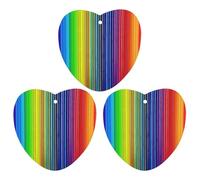 3-Pack Car Air Freshener Cards Double Sided Hanging Rainbow Striped Air Freshener Scented Cards for Car, Room, Bathroom | Long-Lasting Fragrance, Black-style