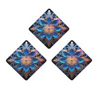 3-Pack Car Air Freshener Cards Double Sided Hanging Rectangle Mandala Air Freshener Scented Cards for Car, Room, Bathroom | Long-Lasting Fragrance, Gray-style