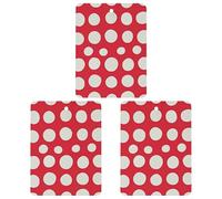 3-Pack Car Air Freshener Cards Double Sided Hanging Red And White Polka Dots Air Freshener Scented Cards for Car, Room, Bathroom | Long-Lasting Fragrance, Black-style