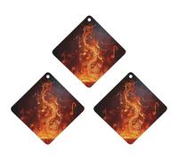 3-Pack Car Air Freshener Cards Double Sided Hanging Red Flame Music Note Air Freshener Scented Cards for Car, Room, Bathroom | Long-Lasting Fragrance, Gray-style