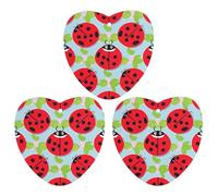 3-Pack Car Air Freshener Cards Double Sided Hanging Red Ladybug Pattern Air Freshener Scented Cards for Car, Room, Bathroom | Long-Lasting Fragrance, Gray-style