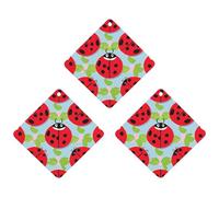 3-Pack Car Air Freshener Cards Double Sided Hanging Red Ladybug Pattern Air Freshener Scented Cards for Car, Room, Bathroom | Long-Lasting Fragrance, White-style