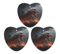 3-Pack Car Air Freshener Cards Double Sided Hanging Red Magma Flying Dragons Air Freshener Scented Cards for Car, Room, Bathroom | Long-Lasting Fragrance, Gray-style