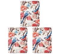 3-Pack Car Air Freshener Cards Double Sided Hanging Romantic Fancy Floral Birds Butterfly Air Freshener Scented Cards for Car, Room, Bathroom | Long-Lasting Fragrance, Gray-style