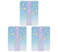 3-Pack Car Air Freshener Cards Double Sided Hanging Satr Moon Tree Air Freshener Scented Cards for Car, Room, Bathroom | Long-Lasting Fragrance, Gray-style