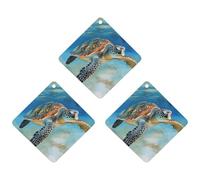 3-Pack Car Air Freshener Cards Double Sided Hanging Sea Turtle Air Freshener Scented Cards for Car, Room, Bathroom | Long-Lasting Fragrance, Gray-style