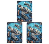 3-Pack Car Air Freshener Cards Double Sided Hanging Sea Turtle Boho Style Air Freshener Scented Cards for Car, Room, Bathroom | Long-Lasting Fragrance, Gray-style