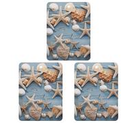 3-Pack Car Air Freshener Cards Double Sided Hanging Shell Starfish Pattern Air Freshener Scented Cards for Car, Room, Bathroom | Long-Lasting Fragrance, White-style