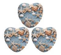 3-Pack Car Air Freshener Cards Double Sided Hanging Shell Starfish Pattern Air Freshener Scented Cards for Car, Room, Bathroom | Long-Lasting Fragrance, White-style