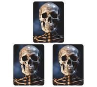 3-Pack Car Air Freshener Cards Double Sided Hanging Skeleton Air Freshener Scented Cards for Car, Room, Bathroom | Long-Lasting Fragrance, White-style
