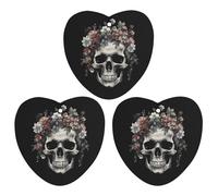 3-Pack Car Air Freshener Cards Double Sided Hanging Skull in Darkness Air Freshener Scented Cards for Car, Room, Bathroom | Long-Lasting Fragrance, Gray-style