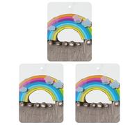 3-Pack Car Air Freshener Cards Double Sided Hanging Small Rainbow Air Freshener Scented Cards for Car, Room, Bathroom | Long-Lasting Fragrance, Gray-style