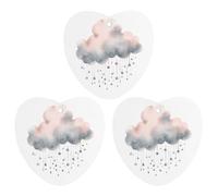 3-Pack Car Air Freshener Cards Double Sided Hanging Stars And Clouds Air Freshener Scented Cards for Car, Room, Bathroom | Long-Lasting Fragrance, White-style