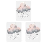 3-Pack Car Air Freshener Cards Double Sided Hanging Stars And Clouds Air Freshener Scented Cards for Car, Room, Bathroom | Long-Lasting Fragrance, White-style