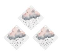 3-Pack Car Air Freshener Cards Double Sided Hanging Stars And Clouds Air Freshener Scented Cards for Car, Room, Bathroom | Long-Lasting Fragrance, Gray-style