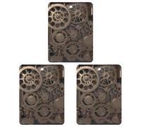 3-Pack Car Air Freshener Cards Double Sided Hanging Steampunk Mechanical Gears Air Freshener Scented Cards for Car, Room, Bathroom | Long-Lasting Fragrance, White-style