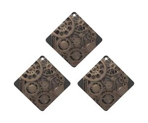 3-Pack Car Air Freshener Cards Double Sided Hanging Steampunk Mechanical Gears Air Freshener Scented Cards for Car, Room, Bathroom | Long-Lasting Fragrance, White-style