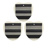 3-Pack Car Air Freshener Cards Double Sided Hanging Stripes Black White Air Freshener Scented Cards for Car, Room, Bathroom | Long-Lasting Fragrance, White-style
