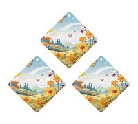 3-Pack Car Air Freshener Cards Double Sided Hanging Sun Butterflies Dragonfly Flowers Air Freshener Scented Cards for Car, Room, Bathroom | Long-Lasting Fragrance, Black-style