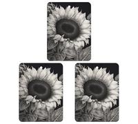 3-Pack Car Air Freshener Cards Double Sided Hanging Sunflower Black Grey Air Freshener Scented Cards for Car, Room, Bathroom | Long-Lasting Fragrance, White-style