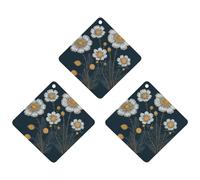 3-Pack Car Air Freshener Cards Double Sided Hanging Three White Flowers Air Freshener Scented Cards for Car, Room, Bathroom | Long-Lasting Fragrance, Gray-style