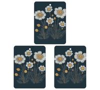 3-Pack Car Air Freshener Cards Double Sided Hanging Three White Flowers Air Freshener Scented Cards for Car, Room, Bathroom | Long-Lasting Fragrance, Black-style