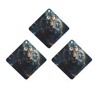 3-Pack Car Air Freshener Cards Double Sided Hanging Tiger Air Freshener Scented Cards for Car, Room, Bathroom | Long-Lasting Fragrance, White-style