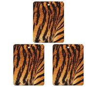 3-Pack Car Air Freshener Cards Double Sided Hanging Tiger Striped Pattern Air Freshener Scented Cards for Car, Room, Bathroom | Long-Lasting Fragrance, White-style