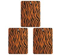 3-Pack Car Air Freshener Cards Double Sided Hanging Tiger Stripes Orange Air Freshener Scented Cards for Car, Room, Bathroom | Long-Lasting Fragrance, White-style