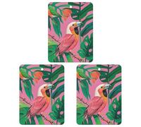 3-Pack Car Air Freshener Cards Double Sided Hanging Tropical Birds Plant Leaf Air Freshener Scented Cards for Car, Room, Bathroom | Long-Lasting Fragrance, Gray-style