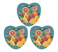 3-Pack Car Air Freshener Cards Double Sided Hanging Tropical Fruit Paradise Air Freshener Scented Cards for Car, Room, Bathroom | Long-Lasting Fragrance, White-style