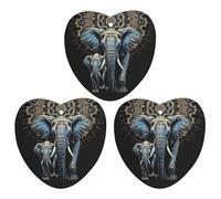 3-Pack Car Air Freshener Cards Double Sided Hanging Two Elephants On Black Background Air Freshener Scented Cards for Car, Room, Bathroom | Long-Lasting Fragrance, White-style