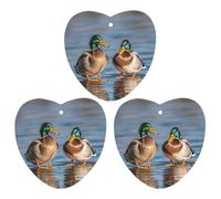 3-Pack Car Air Freshener Cards Double Sided Hanging Two Mallard Ducks Air Freshener Scented Cards for Car, Room, Bathroom | Long-Lasting Fragrance, White-style