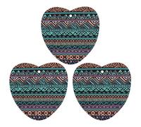 3-Pack Car Air Freshener Cards Double Sided Hanging Unique Aztec Pattern Air Freshener Scented Cards for Car, Room, Bathroom | Long-Lasting Fragrance, Black-style