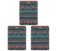 3-Pack Car Air Freshener Cards Double Sided Hanging Unique Aztec Pattern Air Freshener Scented Cards for Car, Room, Bathroom | Long-Lasting Fragrance, Black-style