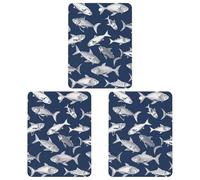 3-Pack Car Air Freshener Cards Double Sided Hanging Various Sea Fish Pattern Air Freshener Scented Cards for Car, Room, Bathroom | Long-Lasting Fragrance, Gray-style
