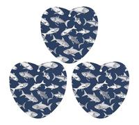 3-Pack Car Air Freshener Cards Double Sided Hanging Various Sea Fish Pattern Air Freshener Scented Cards for Car, Room, Bathroom | Long-Lasting Fragrance, White-style