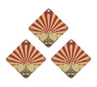 3-Pack Car Air Freshener Cards Double Sided Hanging Vintage Circus Background Air Freshener Scented Cards for Car, Room, Bathroom | Long-Lasting Fragrance, Gray-style