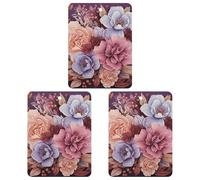 3-Pack Car Air Freshener Cards Double Sided Hanging Violet And Crimson Flowers Air Freshener Scented Cards for Car, Room, Bathroom | Long-Lasting Fragrance, Gray-style