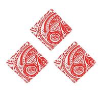 3-Pack Car Air Freshener Cards Double Sided Hanging White And Red Tribal Pattern Air Freshener Scented Cards for Car, Room, Bathroom | Long-Lasting Fragrance, Black-style