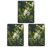 3-Pack Car Air Freshener Cards Double Sided Hanging White Natural Greenery Twig Air Freshener Scented Cards for Car, Room, Bathroom | Long-Lasting Fragrance, Black-style