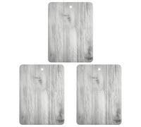 3-Pack Car Air Freshener Cards Double Sided Hanging White Wooden Texture Air Freshener Scented Cards for Car, Room, Bathroom | Long-Lasting Fragrance, Black-style