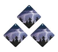 3-Pack Car Air Freshener Cards Double Sided Hanging Witch Prayed Air Freshener Scented Cards for Car, Room, Bathroom | Long-Lasting Fragrance, Gray-style