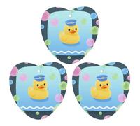 3-Pack Car Air Freshener Cards Double Sided Hanging Yellow Duck And Bubble Pattern Air Freshener Scented Cards for Car, Room, Bathroom | Long-Lasting Fragrance, White-style