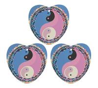 3-Pack Car Air Freshener Cards Double Sided Hanging Yin Yang Pattern Air Freshener Scented Cards for Car, Room, Bathroom | Long-Lasting Fragrance, White-style